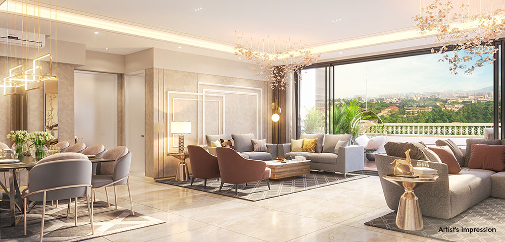 Dining and living area
